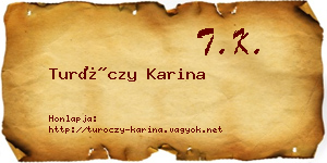 Turóczy Karina névjegykártya